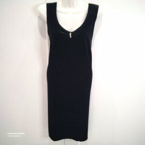 Onyx Nite by Wendye Chatitin Black Velveteen Sleeveless Stretch Dress NWT S.18